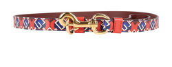 Gucci Pet Collar, Leather, Red/ Blue, S, 525040, DB/B, 3*